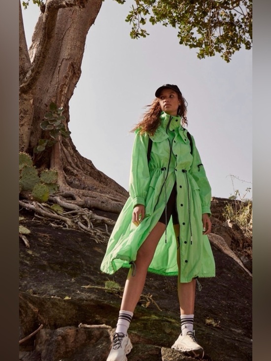 Free People Jackets & Blazers - Free People Movement Aurora Maxi Windbreaker Parka Jacket Neon Lime Medium